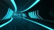 Futuristic tunnel loop ride