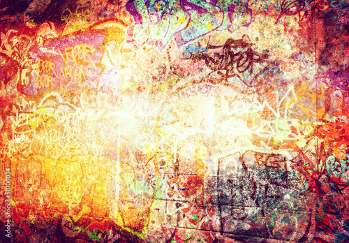 Photo: grunge graffiti wall grunge graffiti wall