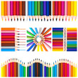 Photo: Collage carré crayons de couleurs Collage carré crayons de couleurs