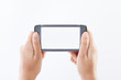 Mobile smart phone in hand