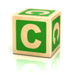letter c alphabet cubes font