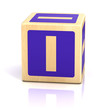 letter i alphabet cubes font