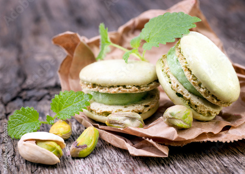 Photo: Macarons pistache Macarons pistache