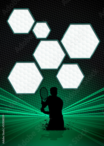 Illustration: Tennis sport background Tennis sport background