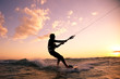 Kite boarding. Kitesurf freestyle