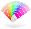 Color sample catalogue sheaf vector icon