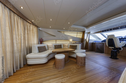 Photo: Italy, Alfamarine 78 luxury yacht, dinette Italy, Alfamarine 78 luxury yacht, dinette