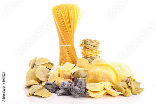 Photo: assortment of raw fresh pasta assortment of raw fresh pasta