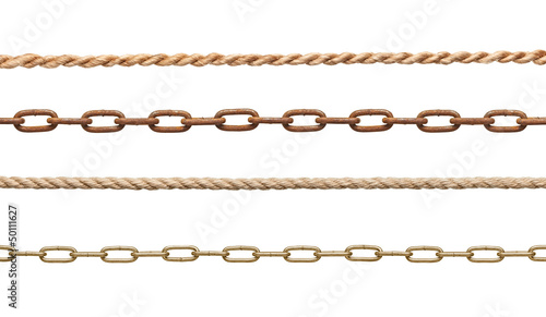Photo: chain rope connection slavery strenght link chain rope connection slavery strenght link