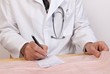 Medical doctor working in the office