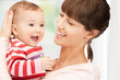 happy mother with adorable baby