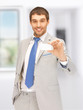 businessman with business card