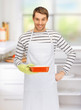 cooking man in kitchen