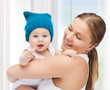 happy mother with adorable baby