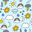 Seamless weather background