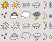 Weather symbols set