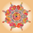Oriental mandala motif