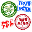 Set of self tried and tested stamps and labels