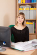  businesswoman  working in office room