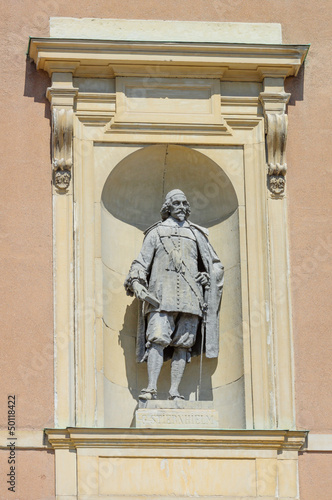 Photo: statue on royal palace in Stockholm, Sweden statue on royal palace in Stockholm, Sweden