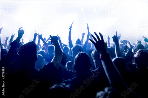Photo: cheering crowd at concert cheering crowd at concert