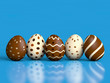 Easter Eggs on blue