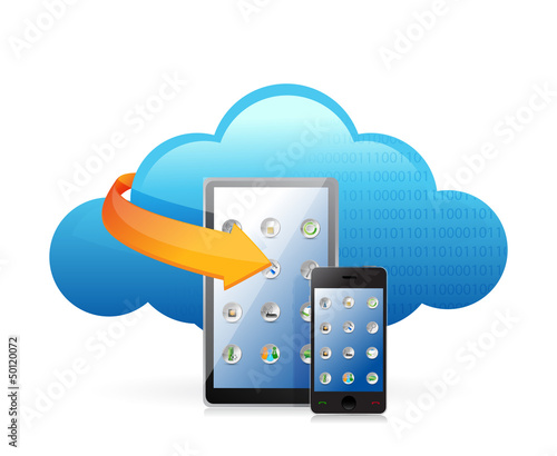 Illustration: Cloud computing concept Cloud computing concept