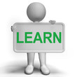 Learn Sign Showing Education Training Or Learning