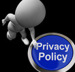Privacy Policy Button Shows The Company Data Protection Terms