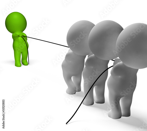 Illustration: Tug Of War 3d Characters Shows Strength And Adversity Tug Of War 3d Characters Shows Strength And Adversity