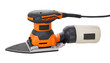 Electric sandpaper tool for home handyman use, isolated over whi