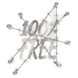 Locked  100 percent free sign   in steel