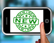 New On Smartphone Showing Recently Acquired