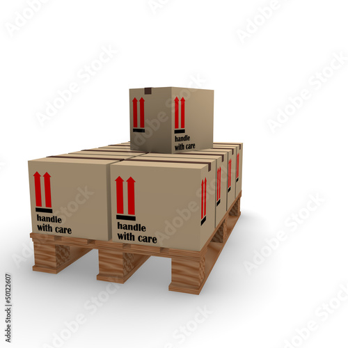 Illustration: Cardboard boxes on a pallet Cardboard boxes on a pallet