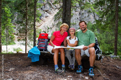 Photo: Family on hike - Dolomites - Italy Family on hike - Dolomites - Italy