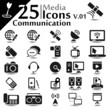 Communication icons set, basic series