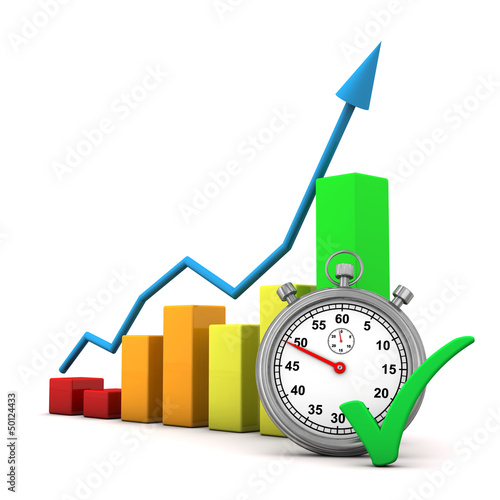 Illustration: Chart Stopwatch Tick Chart Stopwatch Tick