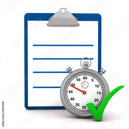 Illustration: Clipboard Stopwatch Tick Clipboard Stopwatch Tick