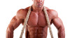 bodybuilder posing with rope