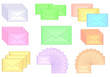 set of color envelopes illustration