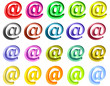 set of color email signs