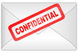 letter with confidential stamp illustration