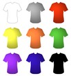 9 farbige T-Shirts