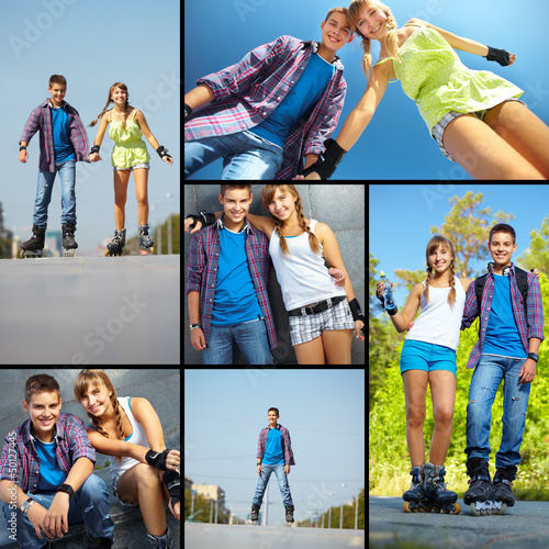 Photo: Couple of roller skaters Couple of roller skaters
