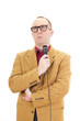 Businessman with a microphone