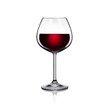 Red wine glass isolated on white background