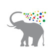 Vektor: Vector Happy Logo elephant Vector Happy Logo elephant