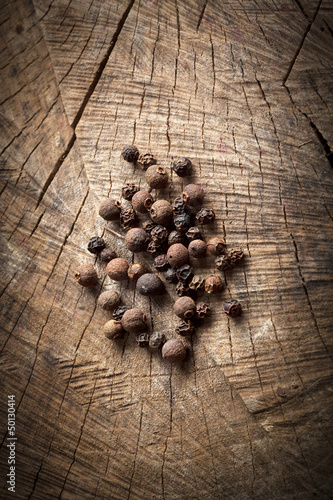 Photo: Organic black pepper and allspice Organic black pepper and allspice