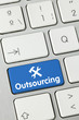 Outsourcing keyboard key finger
