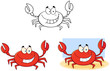 Crab Cartoon Character. Collection